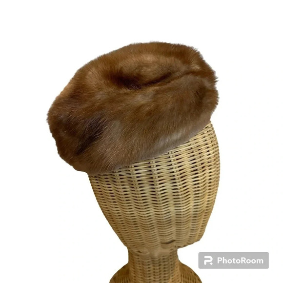 Lazarus Vintage Women’s Brown Faux Fur Pillbox Hat main image 4